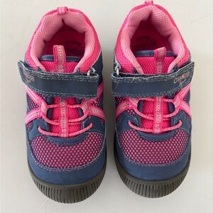 Girls Size 10 OshKosh B'gosh Pink and Blue Sneakers with Breathable Mesh